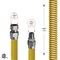 Flextron Gas Line Hose 3/8'' O.D.x48'' Len 3/8" FIPxMIP Fittings Yellow Coated Stainless Steel Flexible FTGC-YC14-48I - alternate 3